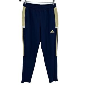 adidas men's Navy Regular Tapered Track Pants Size M Notre Dame Colors